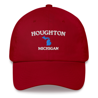 'Houghton Michigan' Dad Hat (w/ Michigan Outline)