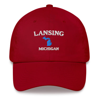 'Lansing Michigan' Dad Hat (w/ Michigan Outline)