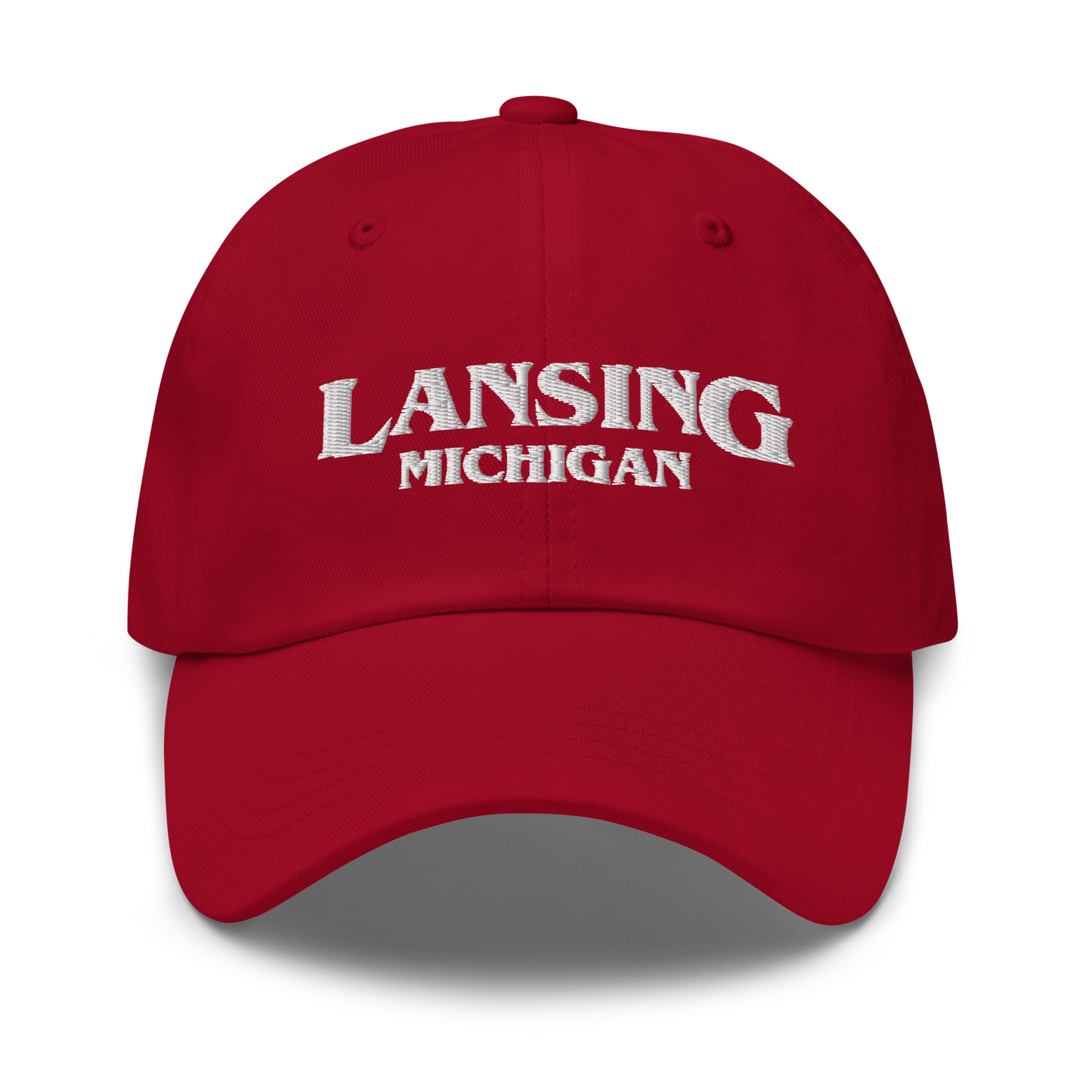 'Lansing Michigan' Dad Hat (1980s Drama Parody)