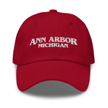 'Ann Arbor Michigan' Dad Hat (1980s Drama Parody)