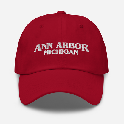 'Ann Arbor Michigan' Dad Hat (1980s Drama Parody)