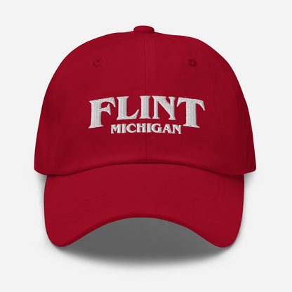 'Flint Michigan' Dad Hat (1980s Drama Parody)