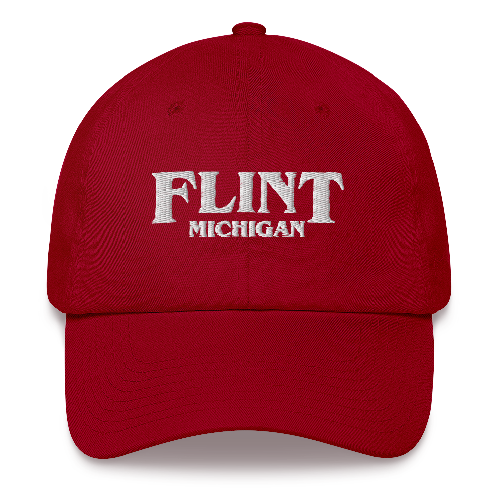 'Flint Michigan' Dad Hat (1980s Drama Parody)