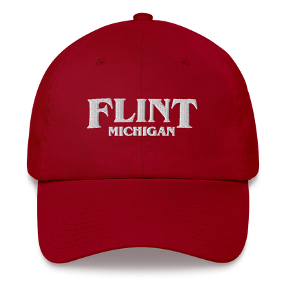 'Flint Michigan' Dad Hat (1980s Drama Parody)