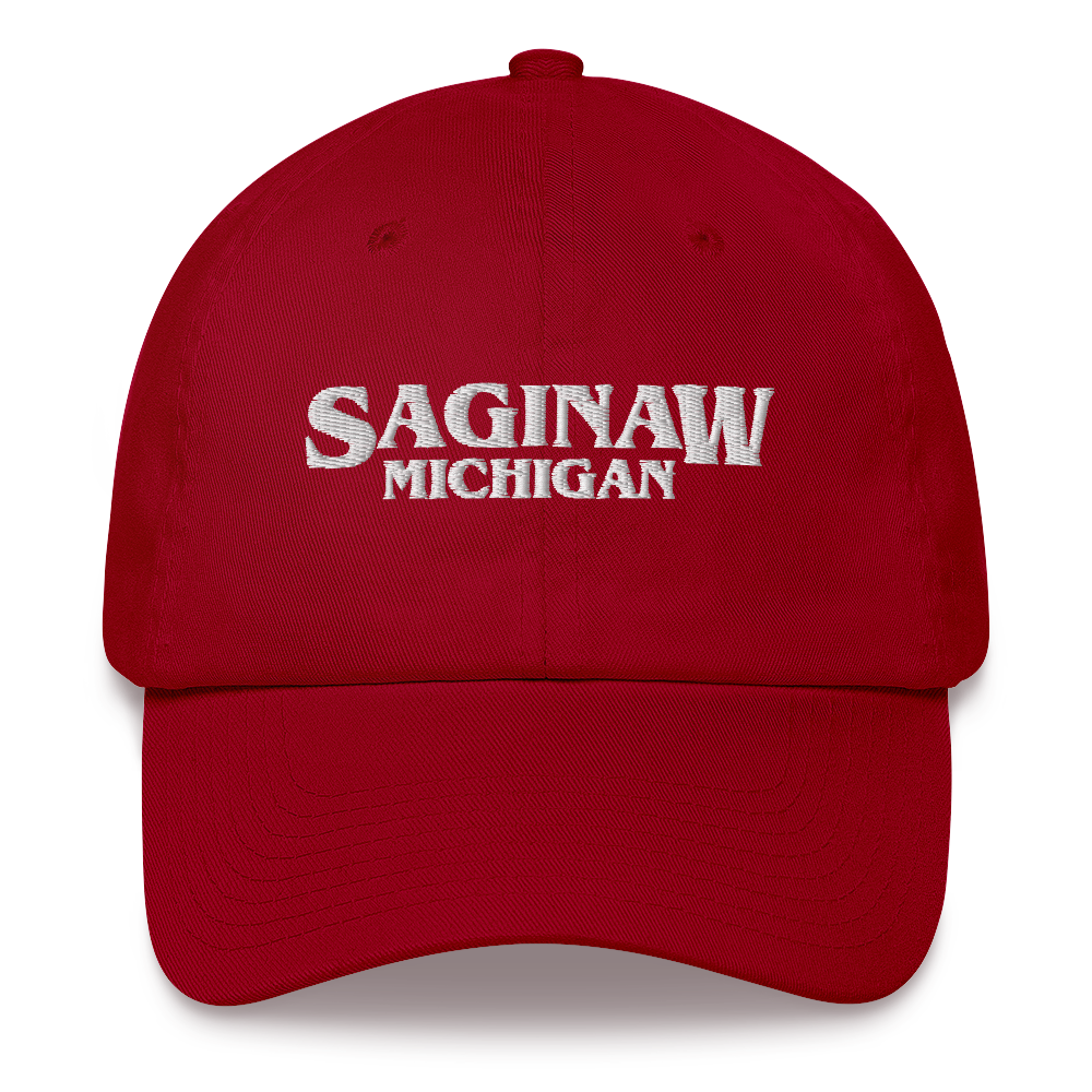 'Saginaw Michigan' Dad Hat (1980s Drama Parody)