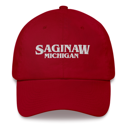 'Saginaw Michigan' Dad Hat (1980s Drama Parody)