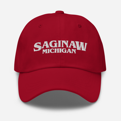 'Saginaw Michigan' Dad Hat (1980s Drama Parody)