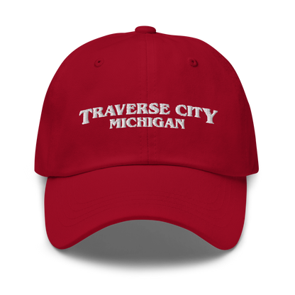 'Traverse City Michigan' Dad Hat (1980s Drama Parody)