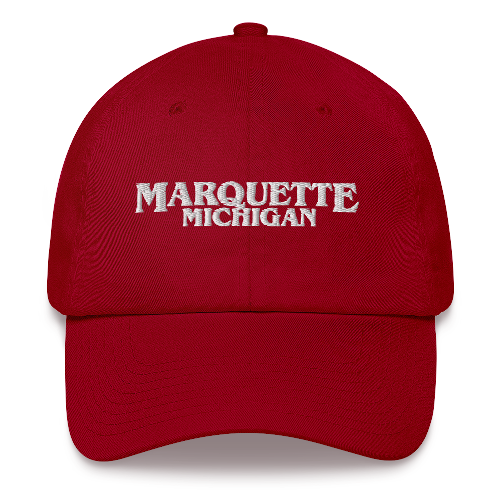 'Marquette Michigan' Dad Hat (1980s Drama Parody)