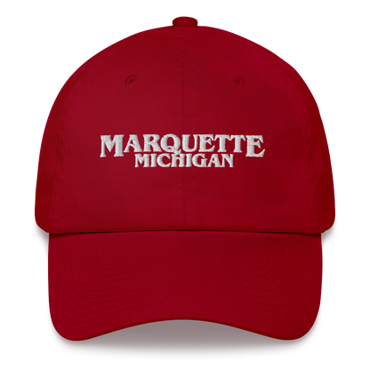 'Marquette Michigan' Dad Hat (1980s Drama Parody)