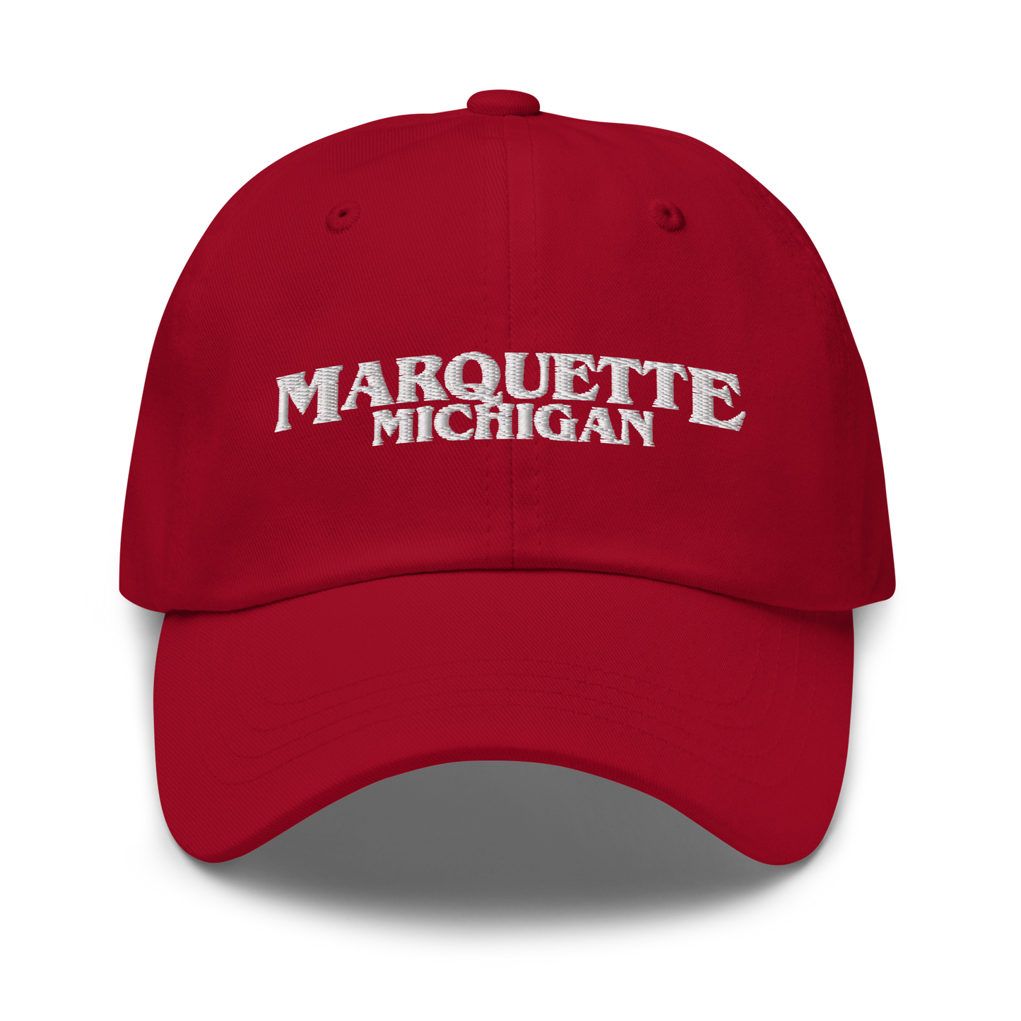 'Marquette Michigan' Dad Hat (1980s Drama Parody)