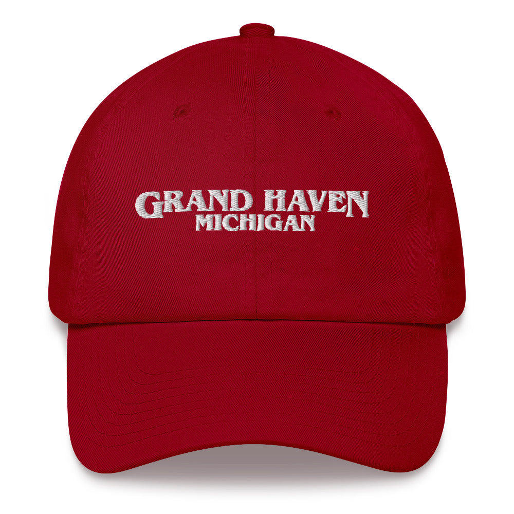 'Grand Haven Michigan' Dad Hat (1980s Drama Parody)