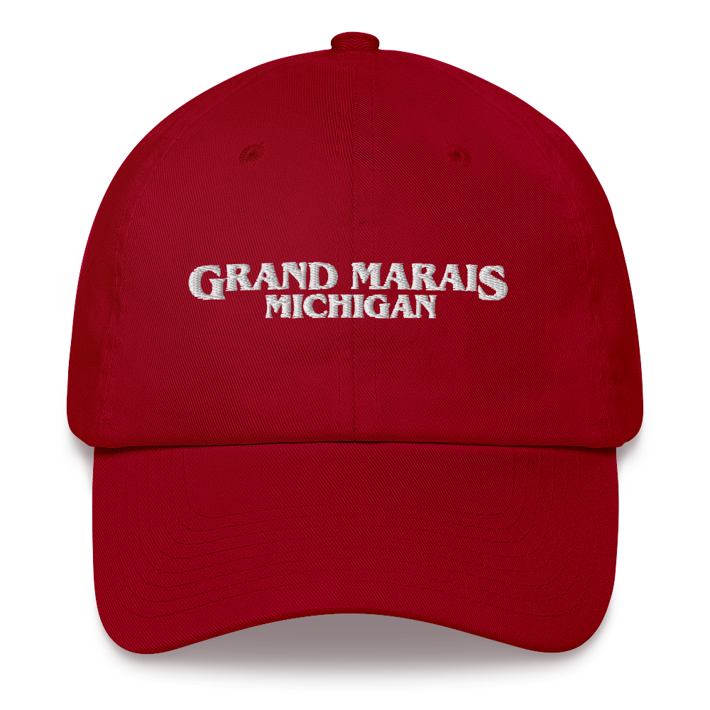 'Grand Marais Michigan' Dad Hat (1980s Drama Parody)