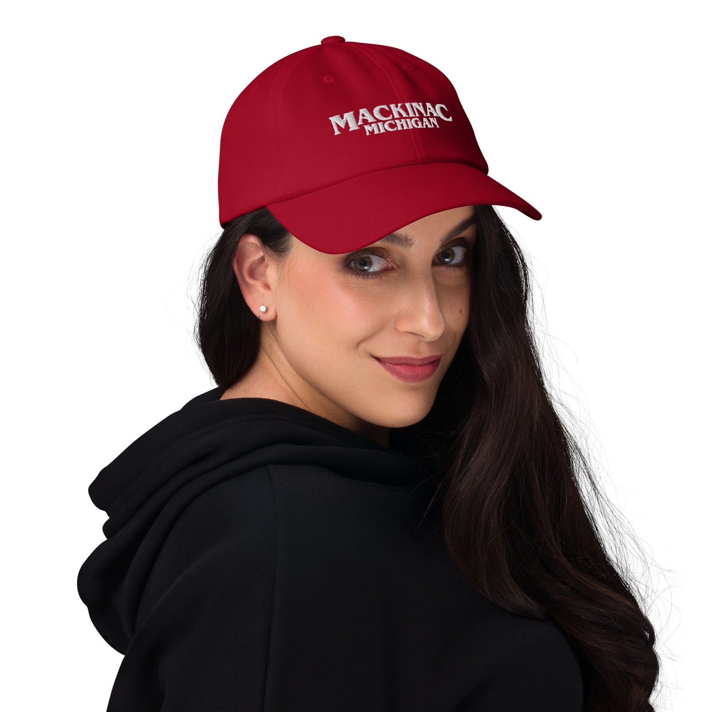 'Mackinac Michigan' Dad Hat (1980s Drama Parody)