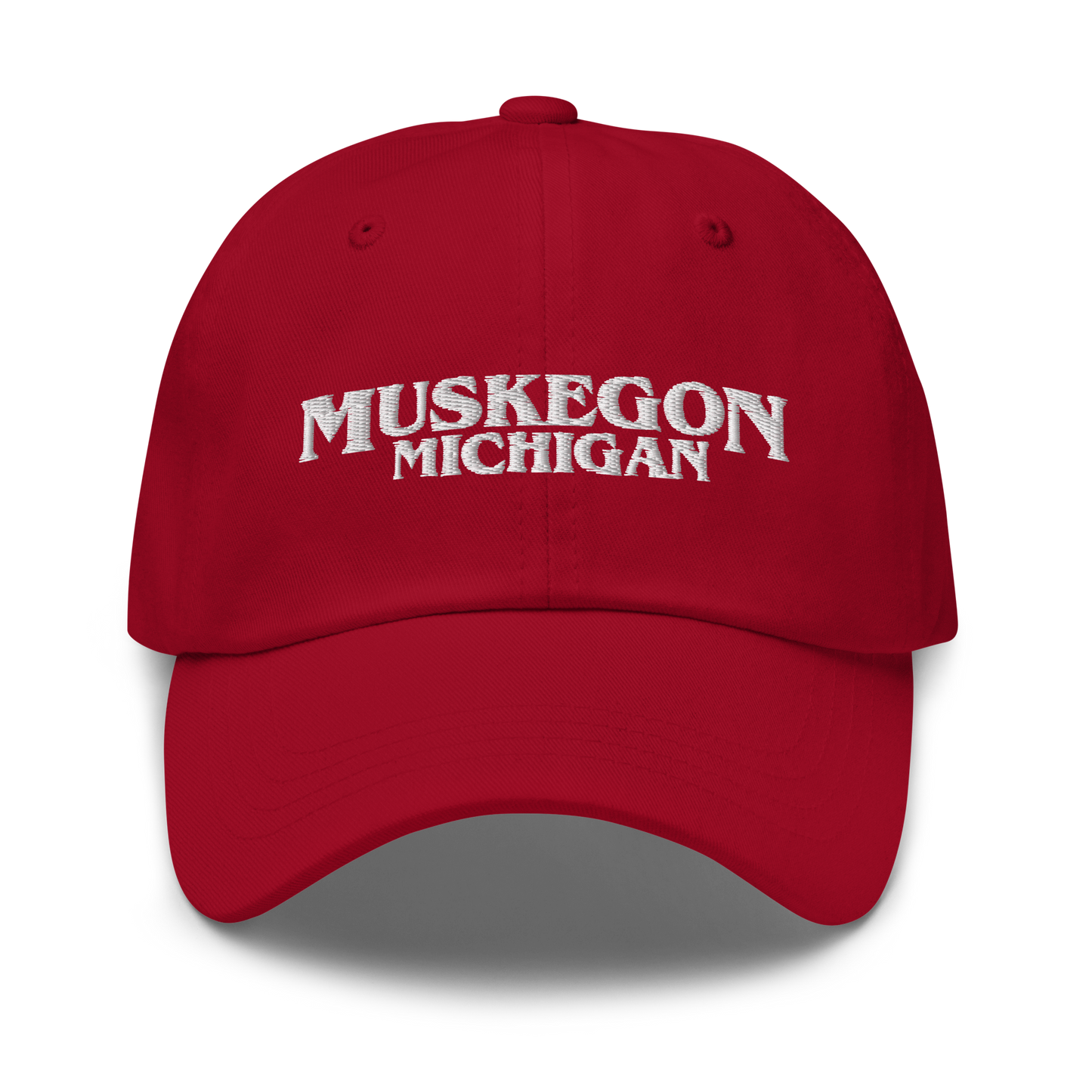 'Muskegon Michigan' Dad Hat (1980s Drama Parody)