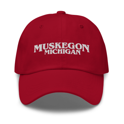 'Muskegon Michigan' Dad Hat (1980s Drama Parody)