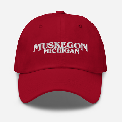 'Muskegon Michigan' Dad Hat (1980s Drama Parody)