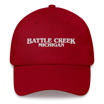 'Battle Creek Michigan' Dad Hat (1980s Drama Parody)