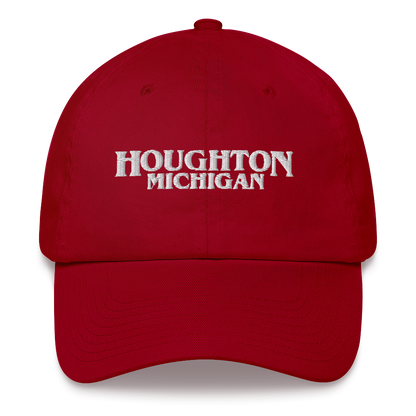 'Houghton Michigan' Dad Hat (1980s Drama Parody)