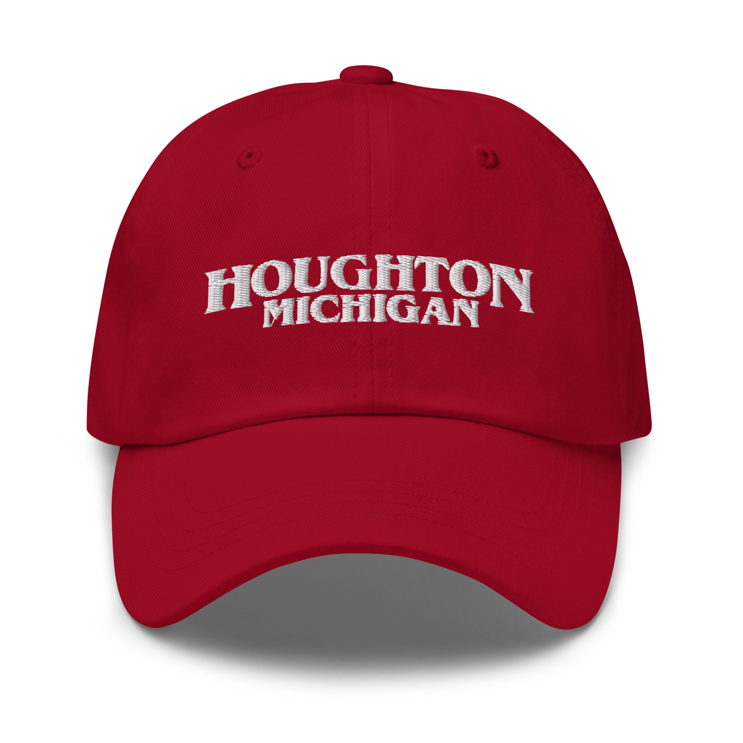 'Houghton Michigan' Dad Hat (1980s Drama Parody)