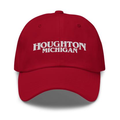 'Houghton Michigan' Dad Hat (1980s Drama Parody)