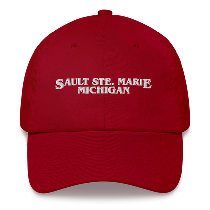 'Sault Ste. Marie Michigan' Dad Hat (1980s Drama Parody)