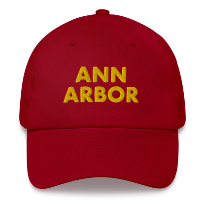 'Ann Arbor' Dad Hat | Gold/Navy Embroidery