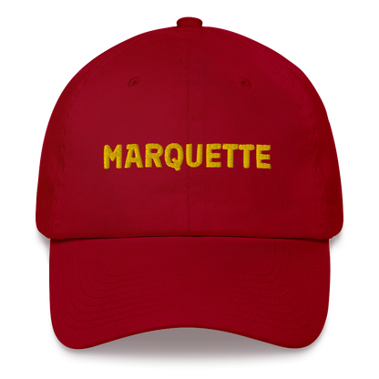 'Marquette' Dad Hat | Gold/Green Embroidery