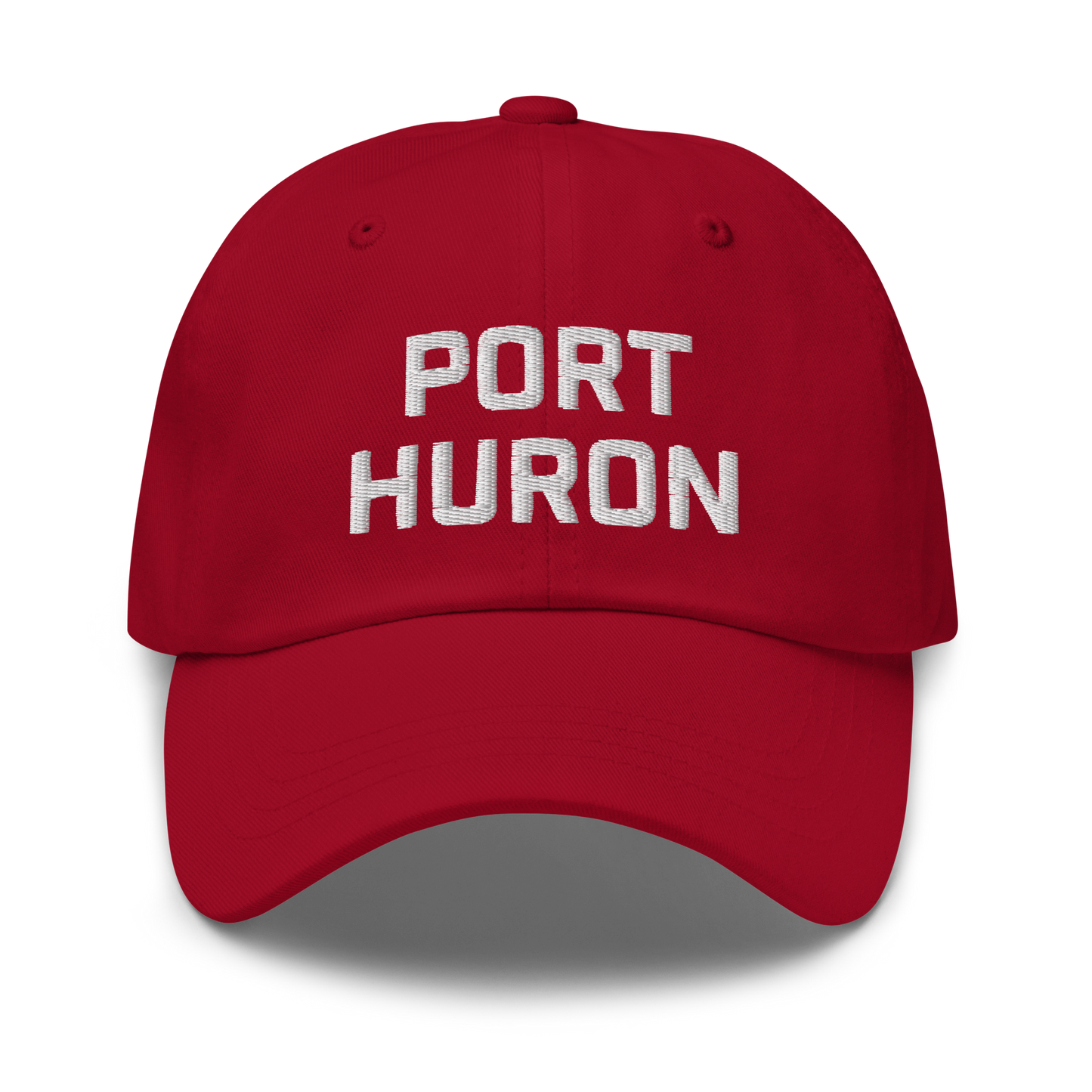 'Port Huron' Dad Hat | White/Black Embroidey