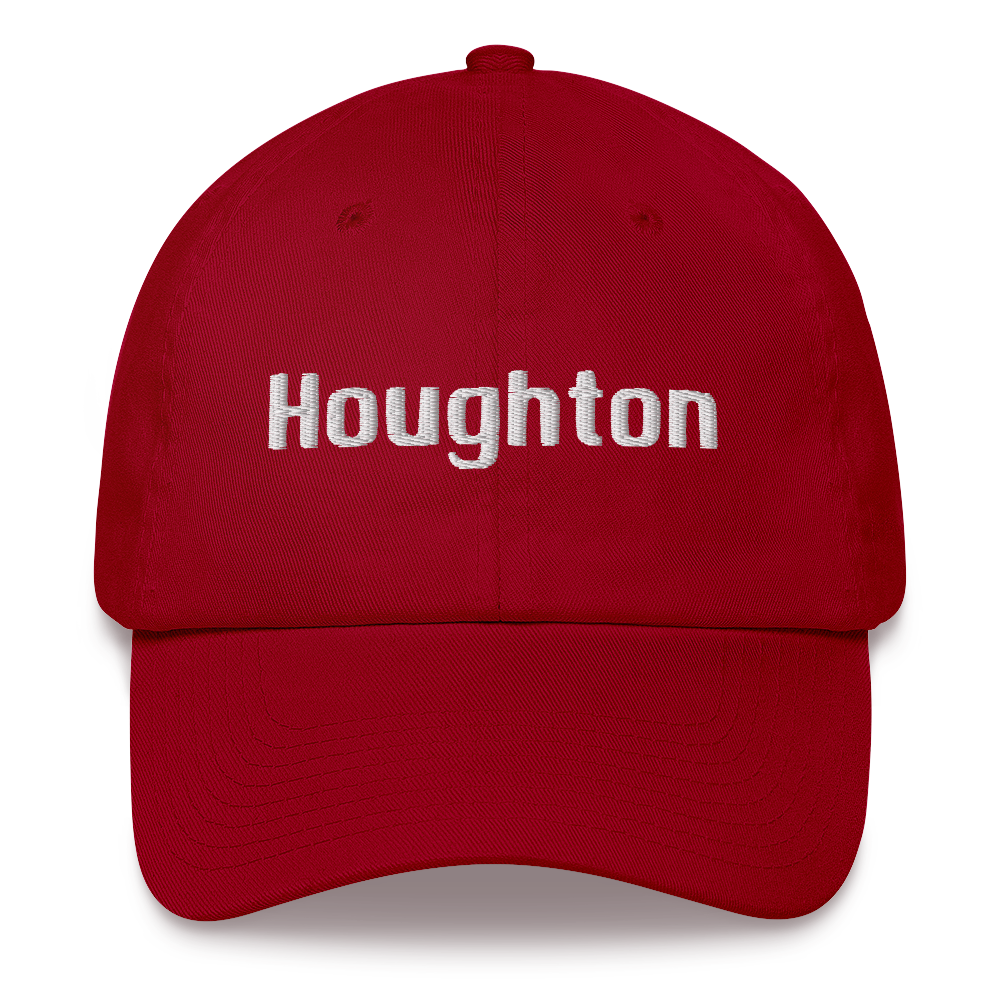 'Houghton' Dad Hat | White/Black Embroidery