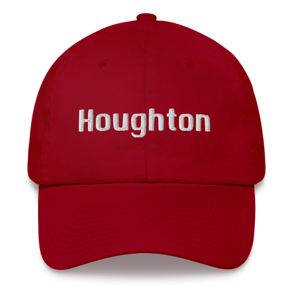 'Houghton' Dad Hat | White/Black Embroidery