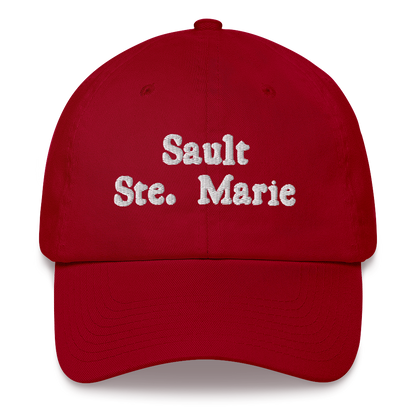 'Sault Ste. Marie' Dad Hat | White/Navy Embroidery