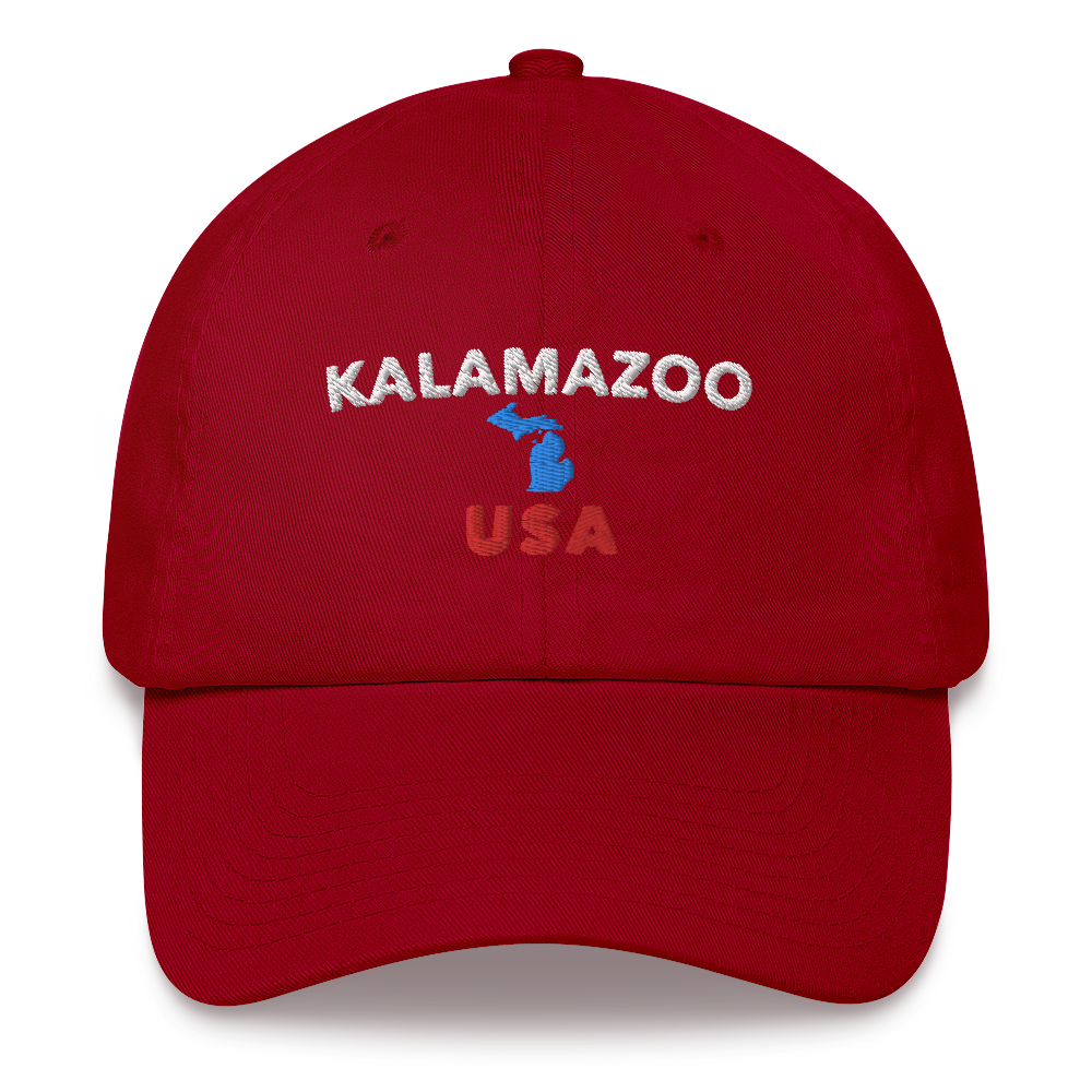 'Kalamazoo USA' Dad Hat (w/ Michigan Outline)