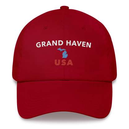 'Grand Haven' Dad Hat (w/Michigan Outline)