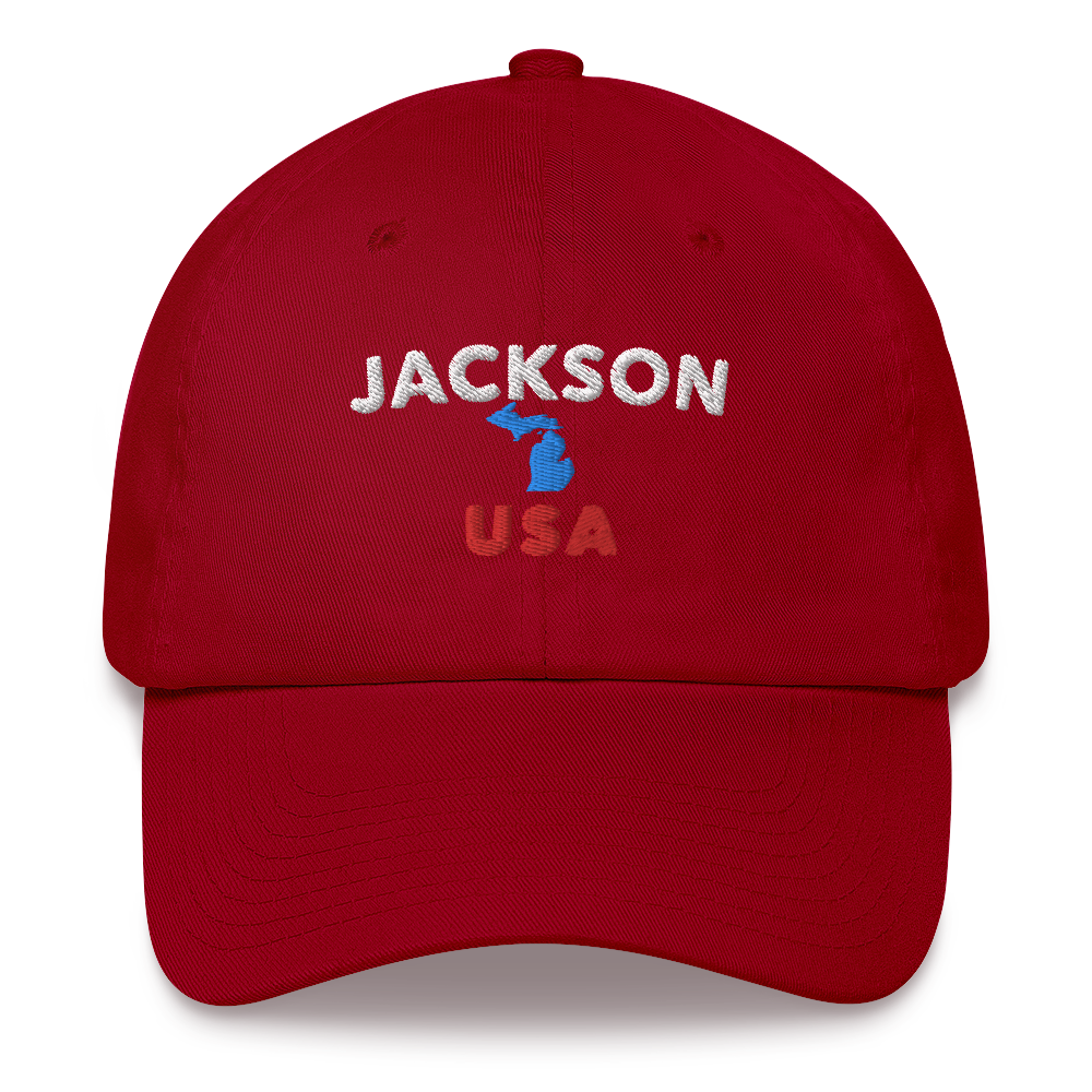 'Jackson USA' Dad Hat (w/ Michigan Outline)