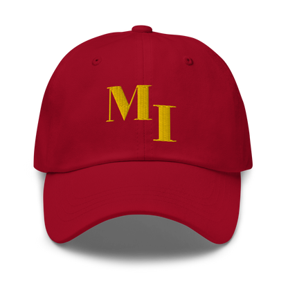 Michigan 'MI' Dad Hat (Didone Logotype) | Gold Embroidery