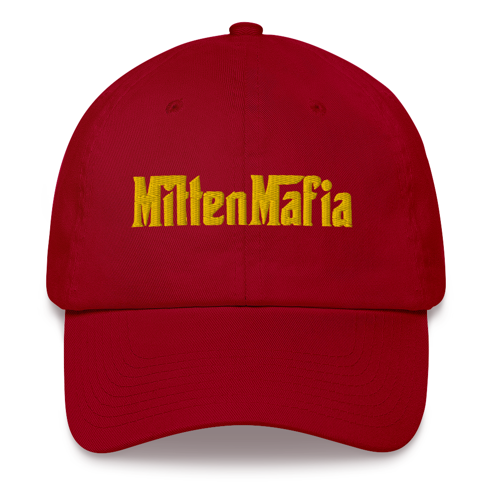 Michigan 'MittenMafia' Dad Hat (Gangster Font) | Gold Embroidery