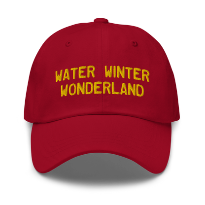 Michigan 'Water Winter Wonderland' Dad Hat (Licence Plate Font) | Gold Embroidery