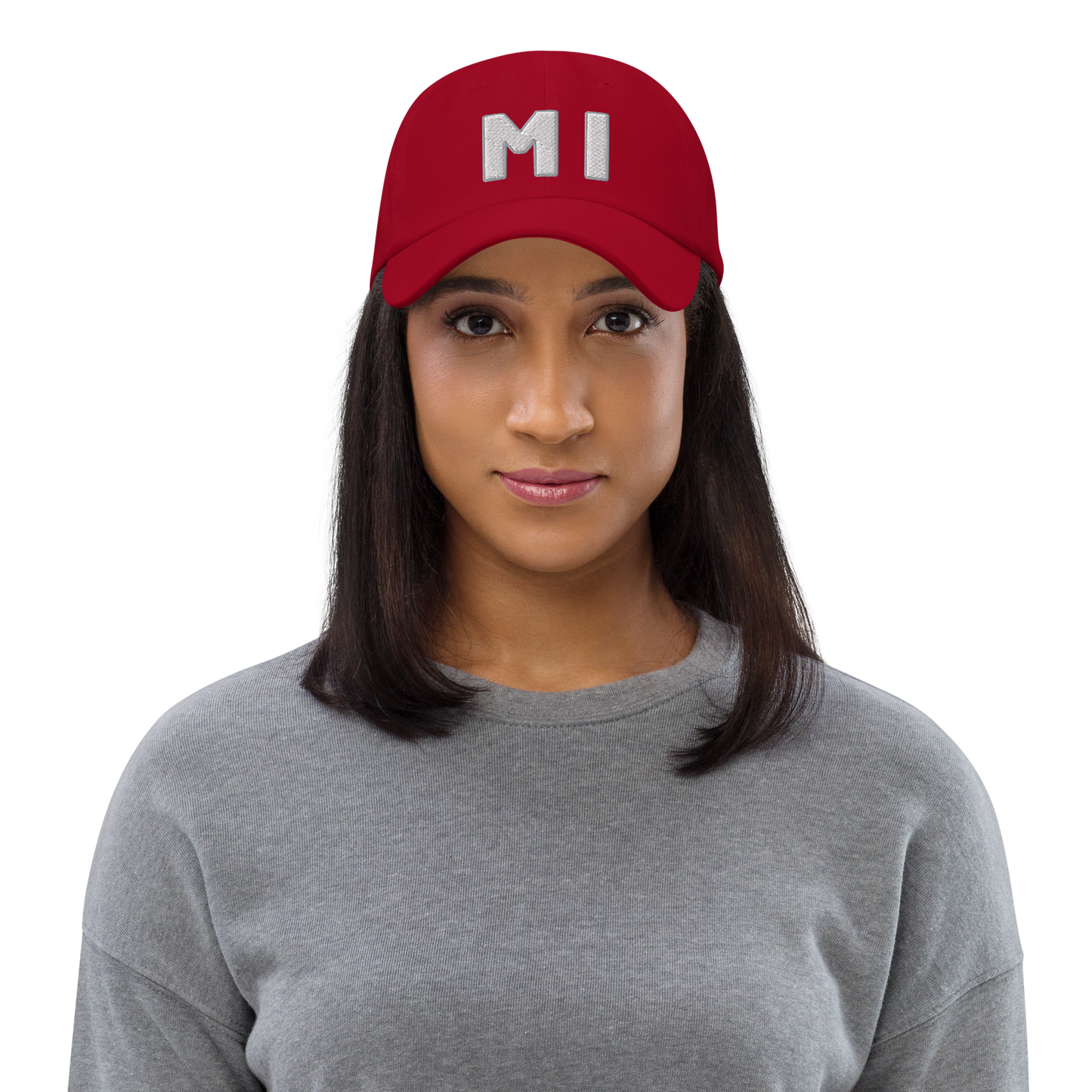 Michigan 'MI' Dad Hat (1940s Baseball Font)