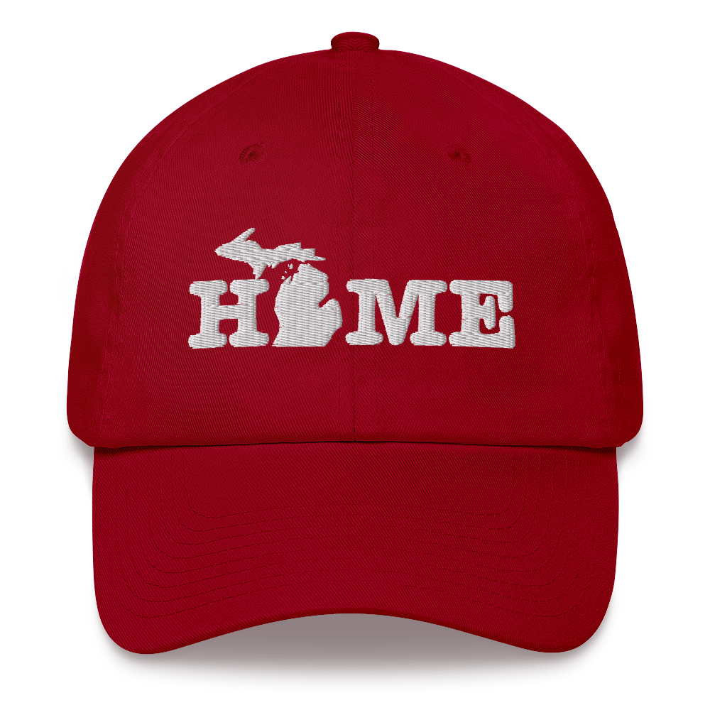 Michigan 'Home' Dad Hat (Typewriter Font)