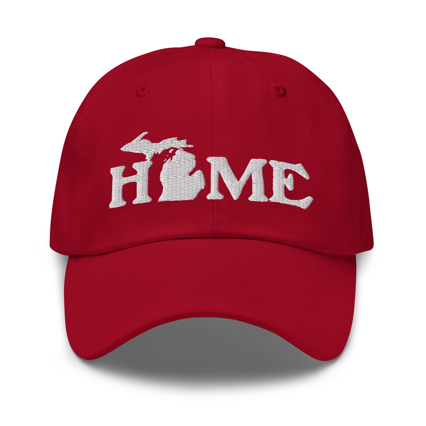 Michigan 'Home' Dad Hat (Woodcut Font)