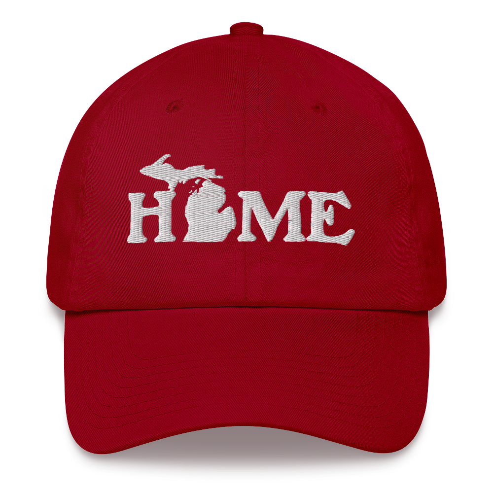 Michigan 'Home' Dad Hat (Woodcut Font)