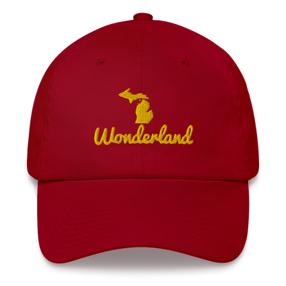 Michigan 'Wonderland' Dad Hat (Script Font) | Gold Embroidery