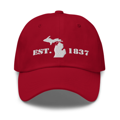 Michigan 'EST 1837' Dad Hat (Army Font)