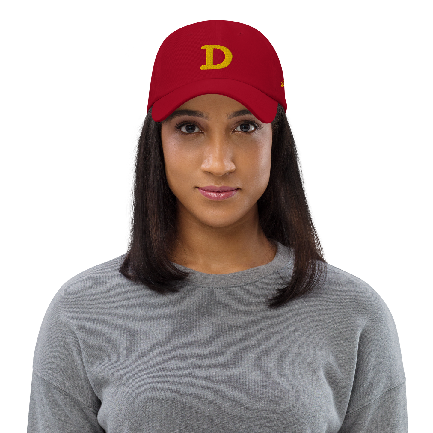 Detroit 'Old French D' Dad Hat (w/ Side Design) | Gold Embroidery