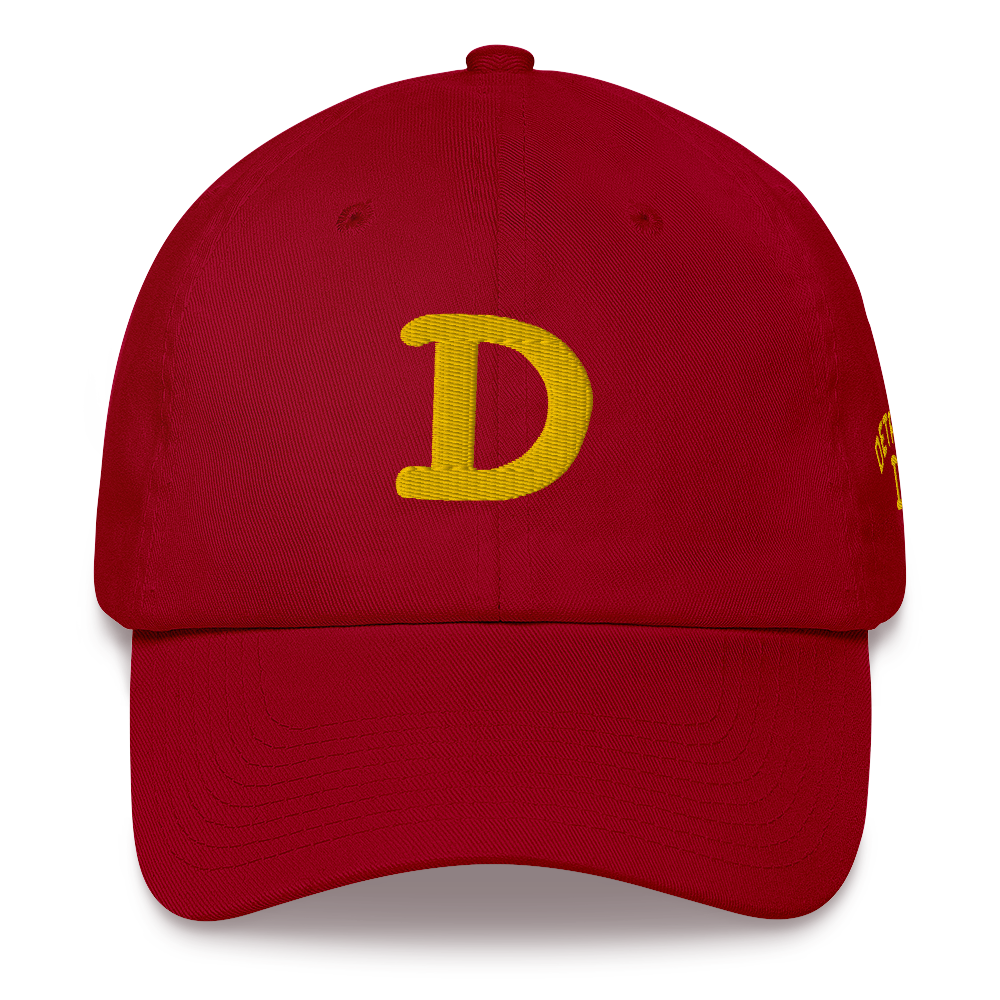 Detroit 'Old French D' Dad Hat (w/ Side Design) | Gold Embroidery