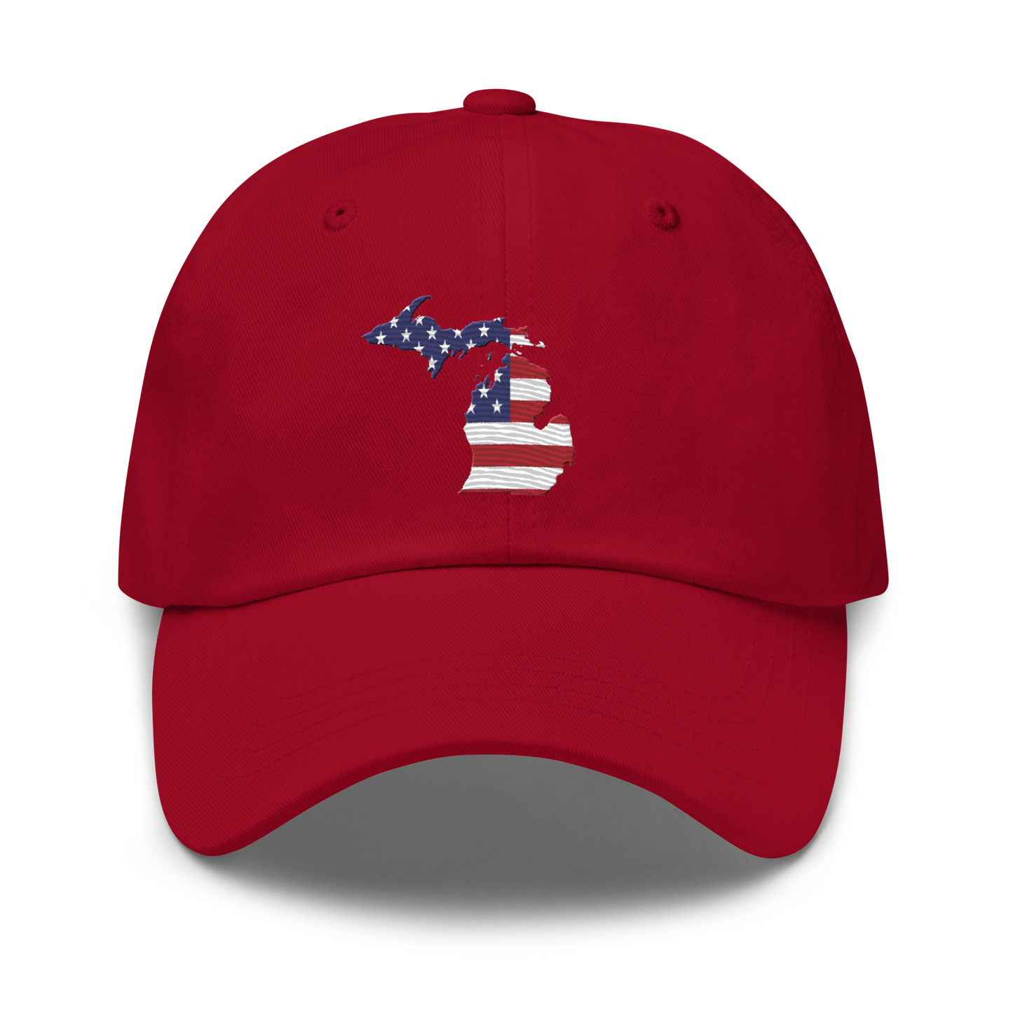 State of Michigan Dad Hat (w/ USA Flag Outline)