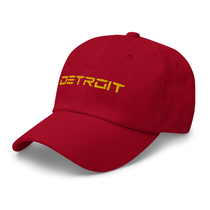 'Detroit' Dad Hat (Electric Font) | Gold Embroidery