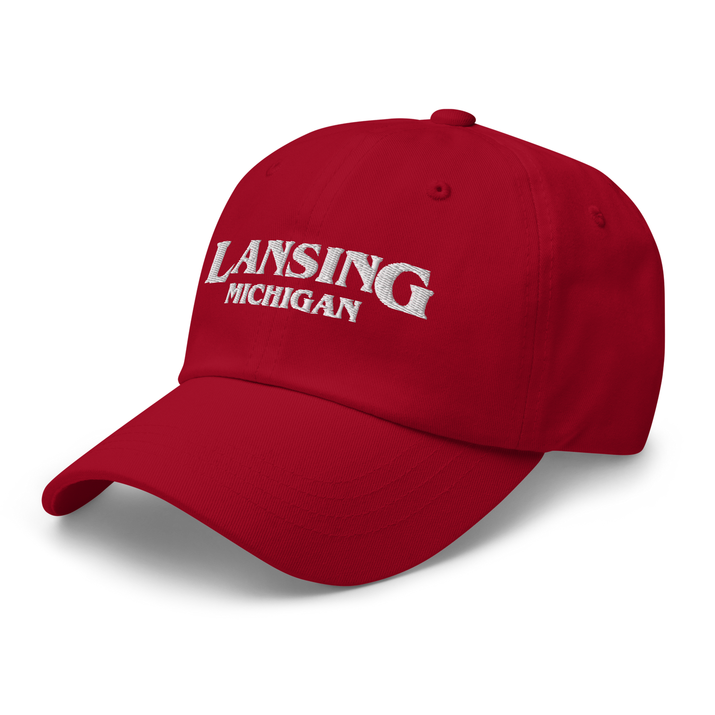 'Lansing Michigan' Dad Hat (1980s Drama Parody)