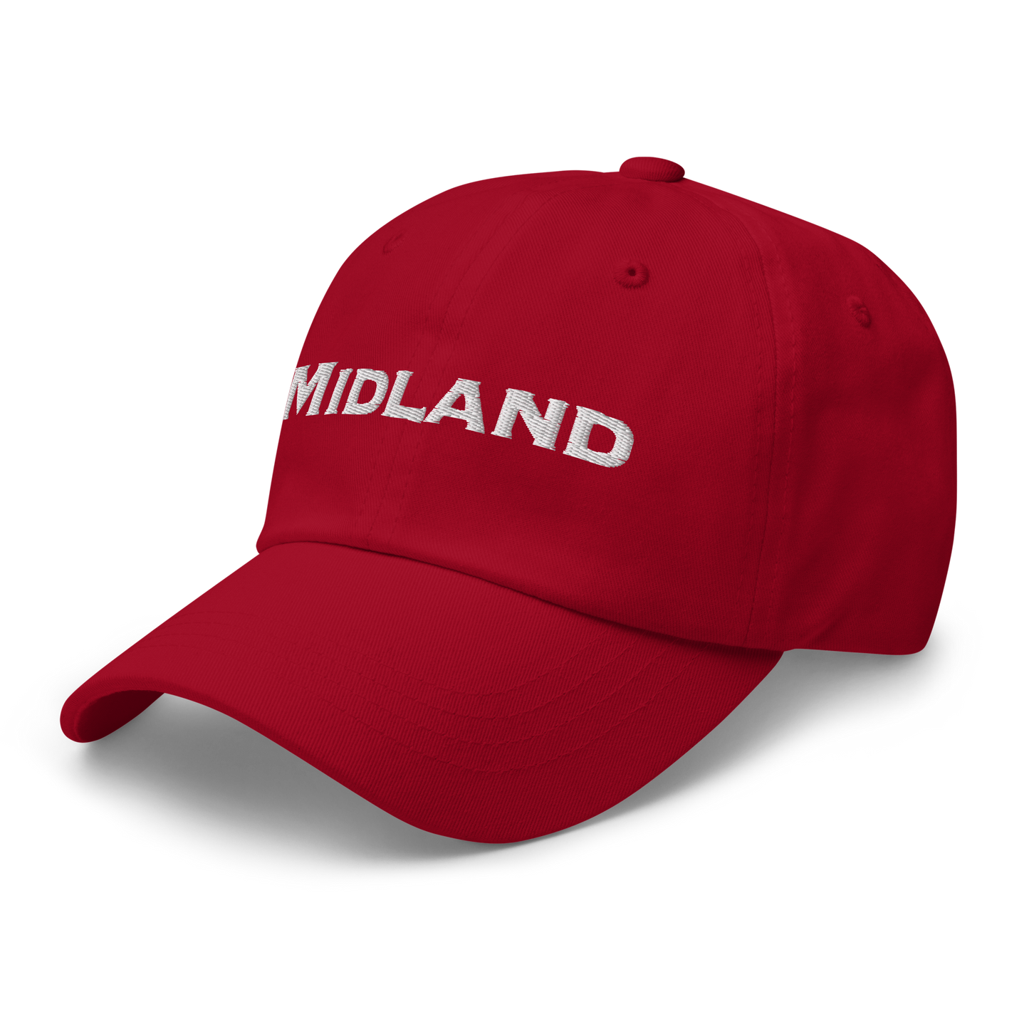 'Midland' Dad Hat | White/Black Embrodery